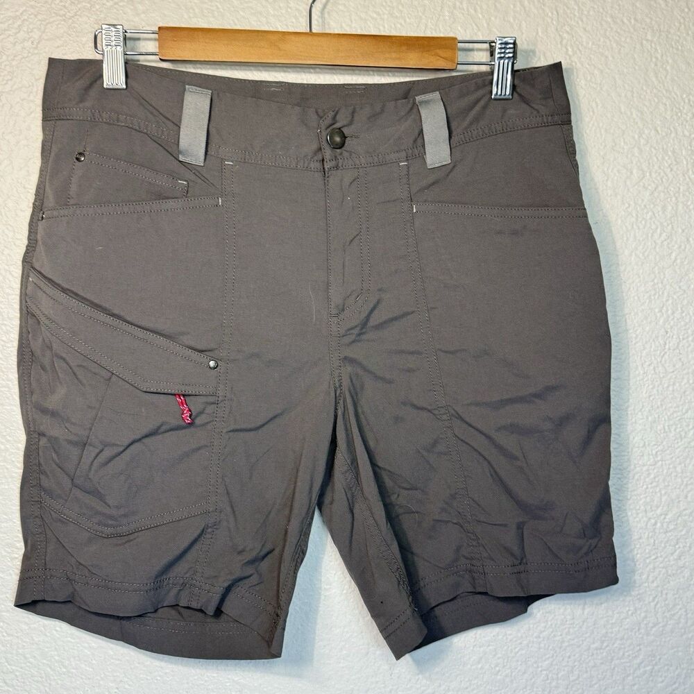 Berghaus Cargo Shorts Gray Nylon 7" Inseam Utility Pocket Hiking Outdoor Women M